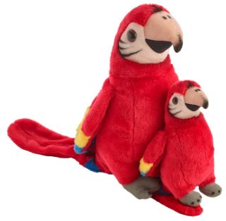 Obrázek z Ara arakanga s mládětem plyš 24cm 